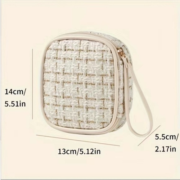 Tweed Wristlet Cosmetic Bag -Boutique-New! LAST ONE 🌶️ - Picture 8 of 9